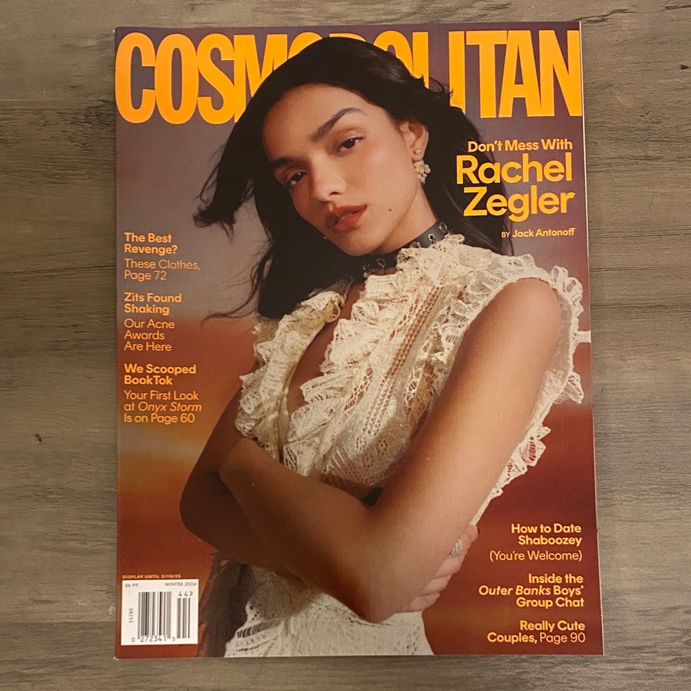 Cosmopolitan Magazine with Rachel Zegler Cover